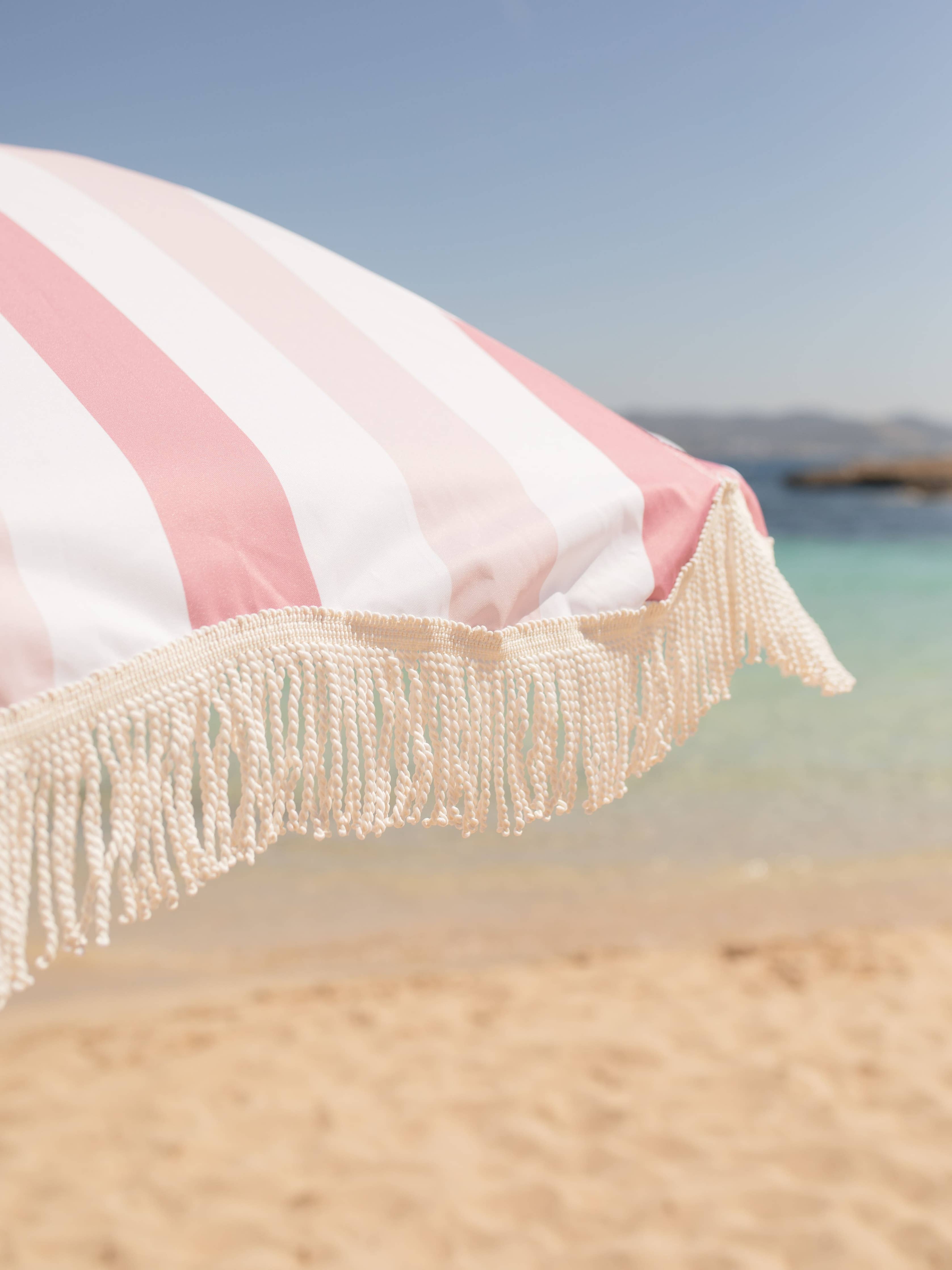 Pink Striped Beach Parasoll Brisbane